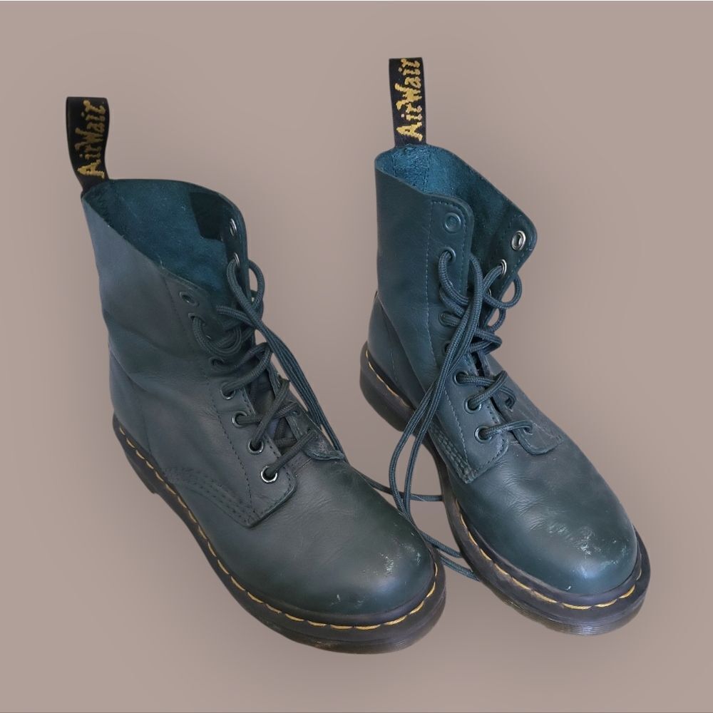 Dr. Martens 1460 Pascal Green Lace-up Boots, Women's Size 6